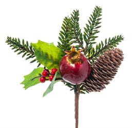 Pick Pino/Pigna/Melograno Rosso h 16 cm Cf 24 Pz