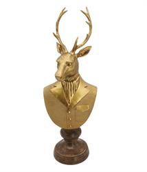 Busto Alce Oro h 59 cm l 21x17.5 cm