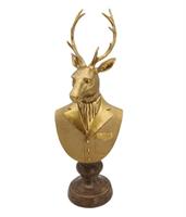 Busto Alce Oro h 59 cm l 21x17.5 cm