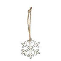 Cf 3 Pz Pendaglio Fiocco Di Neve Metallo Argento h 6 cm Ø 6 cm
