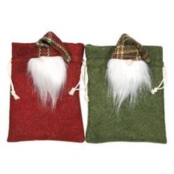 Santa Bag Assortito Rosso/Verde h 18 cm l 14 cm