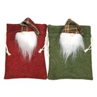 Santa Bag Assortito Rosso/Verde h 18 cm l 14 cm