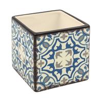 Cubo Maiolica Toscana Blu h 6 cm Ø 6 cm