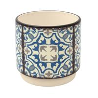 Vaso Maiolica Toscana Blu h 10 cm Ø 10 cm