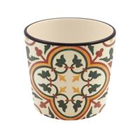Vaso Maiolica Toscana Arancio h 7 cm Ø 7 cm