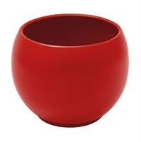 Vaso Ceramica Tondo Rosso h 13 cm Ø 15 cm