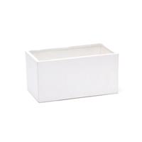 Rettangolo Ceramica Bianco h 13 cm l 26x14 cm