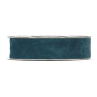 Nastro Double Velvet Blu Petrolio h 2.5 cm l 7 mt