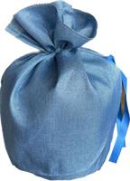 Sacchetto Tessuto T Blu h 34 cm Ø 30 cm