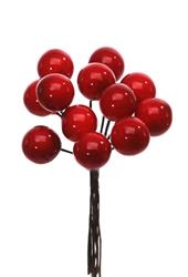 Mazzetto x 12 Bacche Rosse Ø 1.5 cm