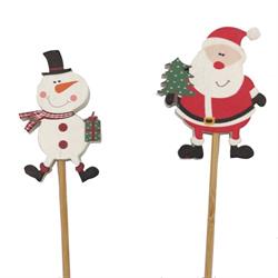 Stecco Assortito Babbo/Pupazzo Di Neve h 50 cm Cf 12 Pz