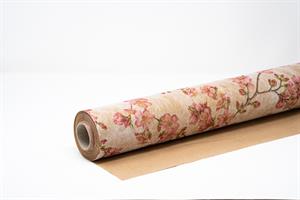 Bobina Paper Fibra Floreale Rosa h 75 cm l 9 mt