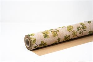 Bobina Paper Fibra Floreale Verde h 75 cm l 9 mt