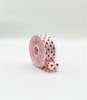 Nastro Royal Cuori Bianco h 4 cm l 50 mt