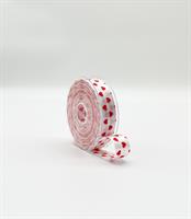 Nastro Royal Cuori Bianco h 2.5 cm l 50 mt