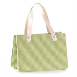 Borsa Tessuto Verde h 20 cm l 28x15 cm