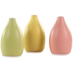 Bottiglietta Monofiore Ceramica Assortito h 16 cm Ø 10.3 cm