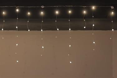 Filo Luminoso Argento Tenda Palline h 70 cm l 3 mt 100 Led