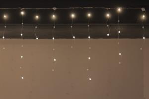 Filo Luminoso Argento Tenda Palline h 70 cm l 3 mt 100 Led
