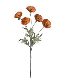 Mazzo Papaveri x5 Arancio h 70 cm