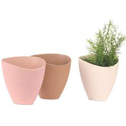 Vaso Ovale Fibra Di Bamboo Assortito h 19.7 cm l 20.8x13 cm