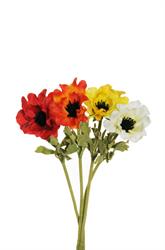 Ramo Anemone 4 Col Assortiti h 36 cm