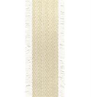 Nastro Cotone C/Frange Lurex Avorio h 3 cm l 25 mt