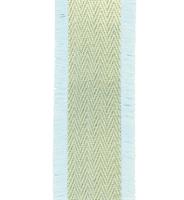Nastro Cotone C/Frange Lurex Azzurro h 3 cm l 25 mt