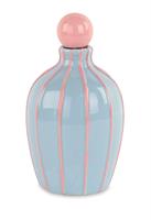 Vasetto Monofiore/Oliera C/Tappo Azzurro h 17 cm Ø 9 cm