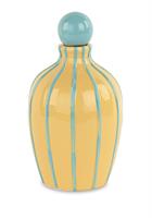 Vasetto Monofiore/Oliera C/Tappo Giallo h 17 cm Ø 9 cm