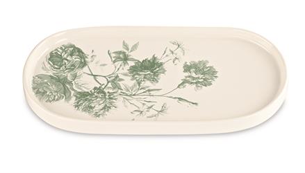 Piatto Ovale Porcellana Toile l 29.5x15 cm