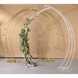 Arco Metallo Bianco Tridimensionale Diviso h 230 cm