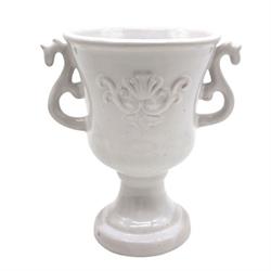 Coppa Ceramica Bianco C/Manici h 21 cm Ø 16 cm