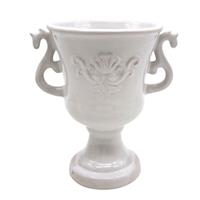 Coppa Ceramica Bianco C/Manici h 21 cm Ø 16 cm