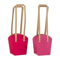 S/10 Borsa Carta Fucsia Mix h 18 cm l 16x11.5 cm