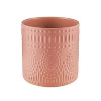 Cilindro Ceramica Decorato Rosa h 14 cm Ø 13 cm