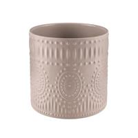 Cilindro Ceramica Decorato Tortora h 14 cm Ø 13 cm