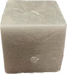 Candela Quadrata Grigio h 10 cm Ø 10 cm
