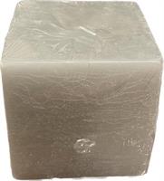 Candela Quadrata Grigio h 10 cm Ø 10 cm