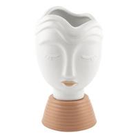 Vaso Ceramica Viso Donna Cipria h 19 cm Ø 10 cm