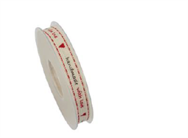 Nastro Cotone Crema Handmade With Love h 1.5 cm l 15 mt