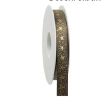 Nastro Cotone/Lurex Stella Tortora h 15 cm l 20 mt