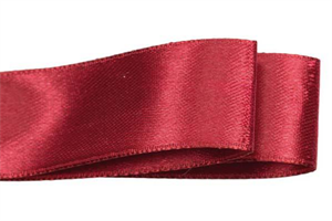 Nastro Doppio Raso Bordeaux h 3.8 cm l 25 mt
