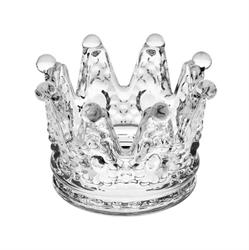 Portacandela Corona Vetro Trasparente h 5.3 cm Ø 7.8 cm