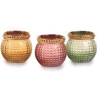 Sfera Vetro Portacandela 3 Col Mix h 5.5 cm Ø 6.5 cm