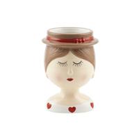 Vaso Busto Dipinto Ceramica