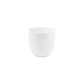Vasetto Ceramica Puntinato Bianco h 10 cm Ø 10 cm