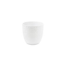 Vasetto Ceramica Puntinato Bianco h 10 cm Ø 10 cm