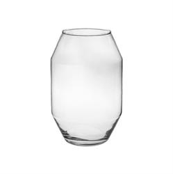 Vaso Vetro Trasparente Rombo h 20 cm Ø 12 cm