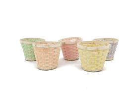 Cesto a Caspo' 5 Col Assortito h 14 cm Ø 16 cm